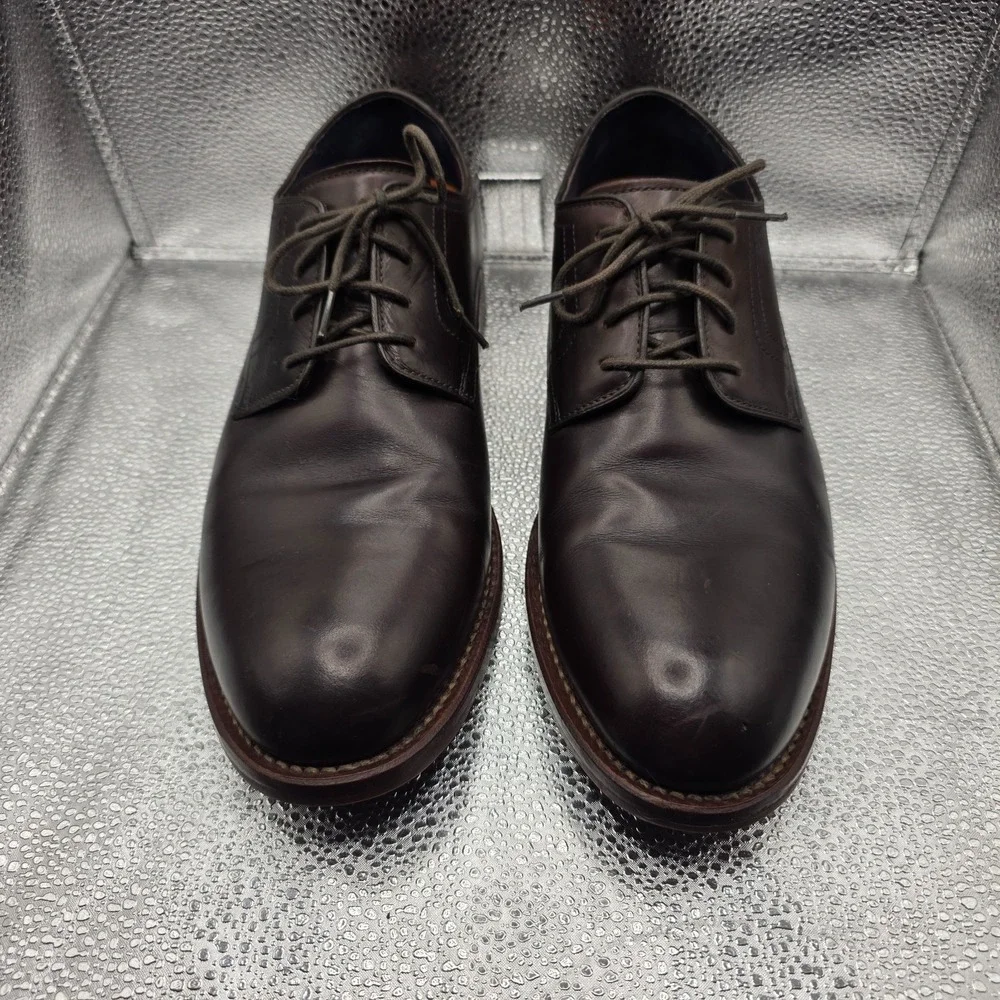 Cole Haan Grand Plain Toe Oxfords Brown Leather Mens Size 9.5 Dress Shoes C11659